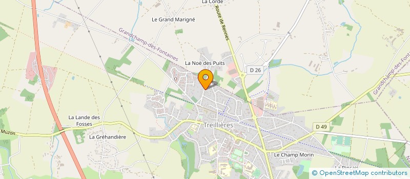 localisation de l'entreprise GUILLOTIN SERUS MENUISERIE  TREILLIERES