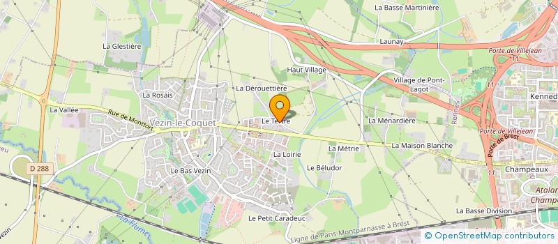 localisation de l'entreprise GUILLOU-HOLDING  VEZIN-LE-COQUET