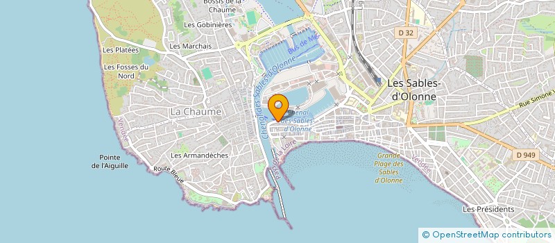 localisation de l'entreprise GUILLOU QUAI 22 à LES SABLES D'OLONNE