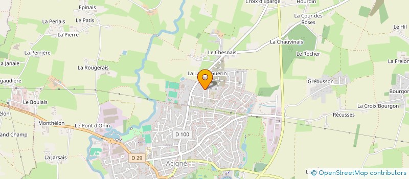 localisation de l'entreprise GUILLOU TRAVAUX PUBLICS  ACIGNE