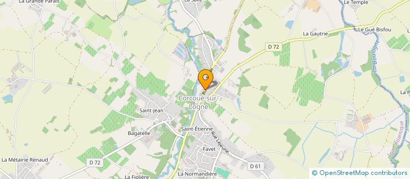 localisation de l'entreprise GUILLOUX MENUISERIE à CORCOUE-SUR-LOGNE