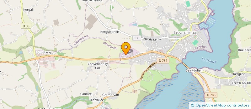 localisation de l'entreprise GUILLOUX PUBLICITE  LEZARDRIEUX