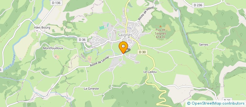 localisation de l'entreprise GUILUMA à SAIGNES