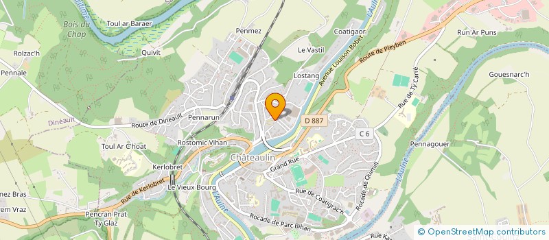 localisation de l'entreprise GUILVEZ à CHATEAULIN