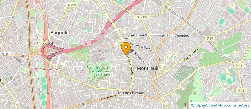 localisation de l'entreprise GUINA SOLS à MONTREUIL