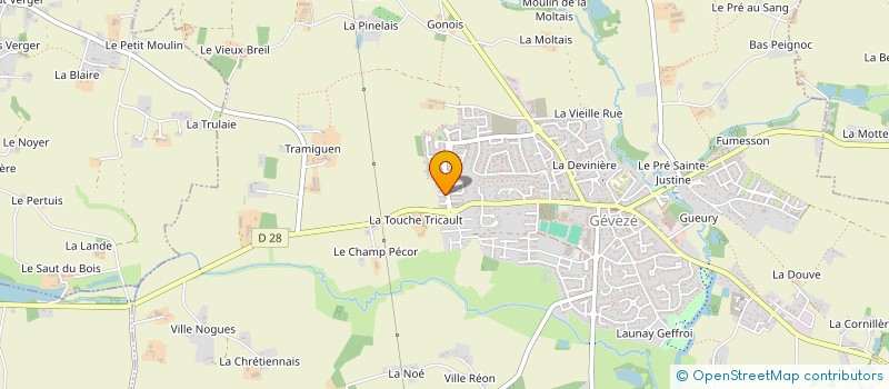 localisation de l'entreprise GUINACOM  GEVEZE