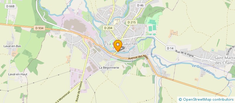 localisation de l'entreprise GUINAND CHAUFFAGE à LA FERTE-GAUCHER