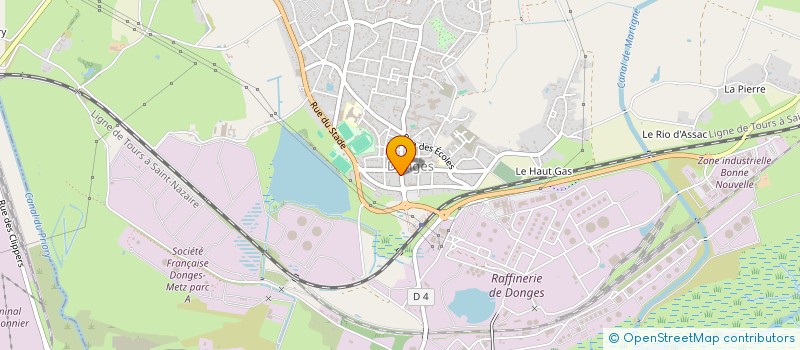 localisation de l'entreprise GUINAULT TRANSPORTS à DONGES