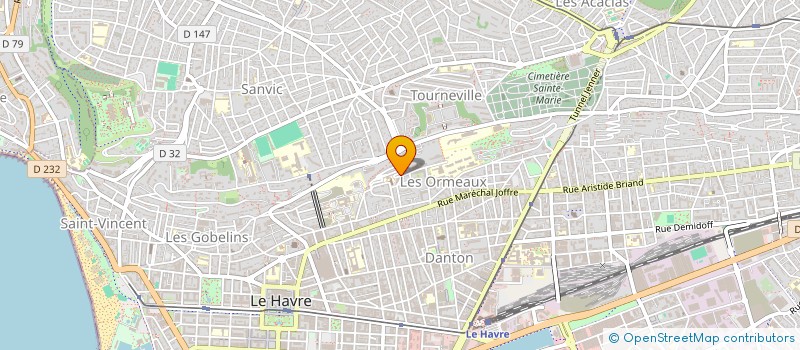 localisation de l'entreprise GUINCETRE F ET NIEULLET A à LE HAVRE