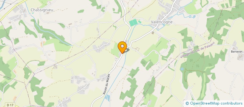 localisation de l'entreprise GUINET COLLET BEILLON  VALENCOGNE