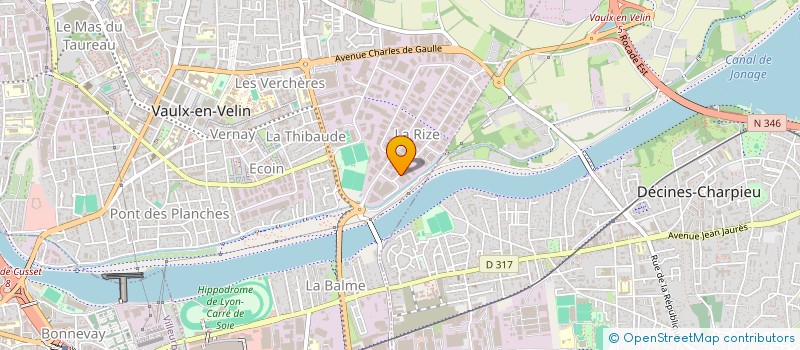 localisation de l'entreprise GUINET SARL à VAULX-EN-VELIN
