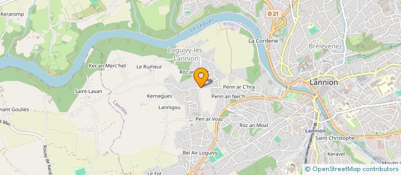 localisation de l'entreprise GUINGAMP BOXE  LANNION