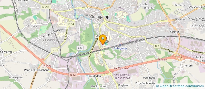 localisation de l'entreprise GUINGAMP COIFF à GUINGAMP