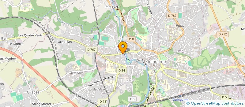 localisation de l'entreprise GUINGAMP DIFFUSION à GUINGAMP