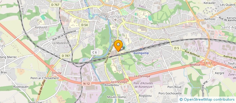 localisation de l'entreprise GUINGAMP DISTRIBUTION à GUINGAMP