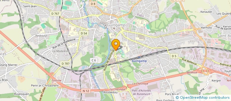 localisation de l'entreprise GUINGAMP FORMATION TRANSPORT  GRACES