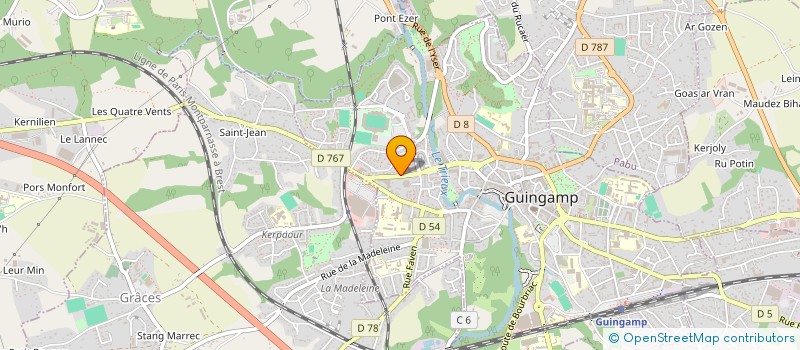 localisation de l'entreprise GUINGAMP FUTSAL à GUINGAMP