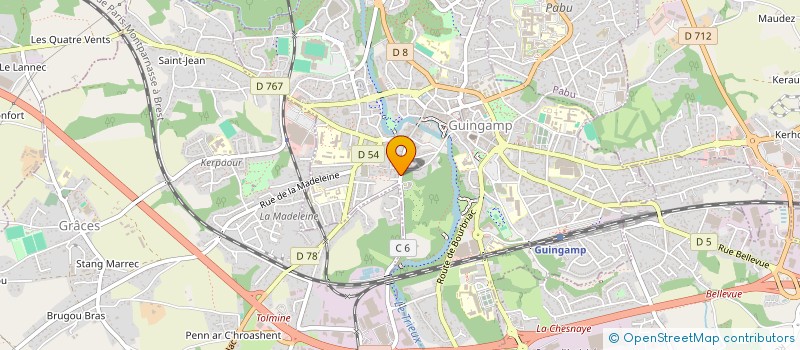 localisation de l'entreprise GUINGAMP HABITAT OFFICE PUBLIC DE L HABITAT  GUINGAMP