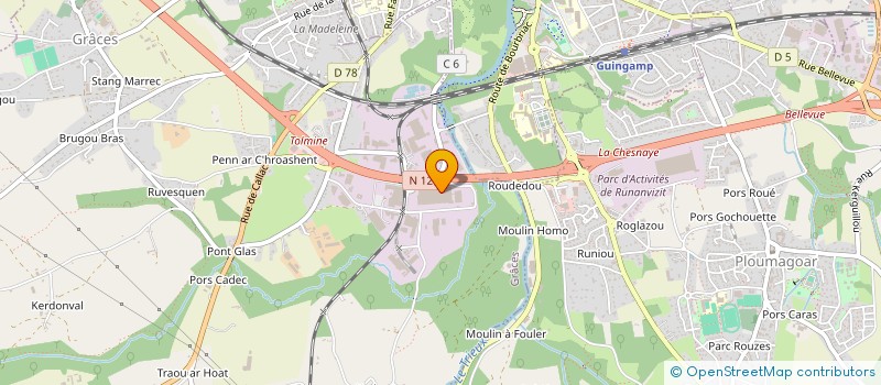 localisation de l'entreprise GUINGAMP PRECISION OUEST à GRACES