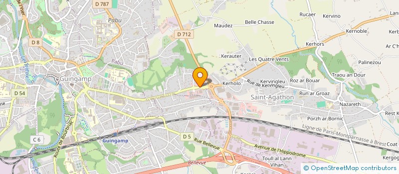 localisation de l'entreprise GUINGAMPCOOC à SAINT-AGATHON