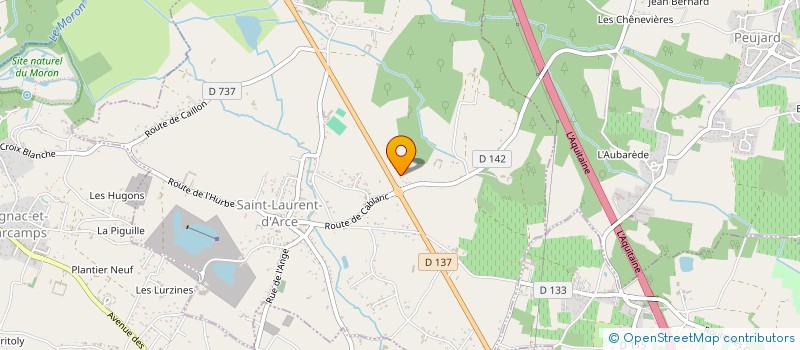 localisation de l'entreprise GUINGUETTE AROUKA  SAINT-LAURENT-D'ARCE