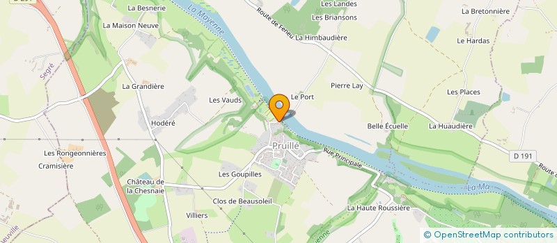 localisation de l'entreprise GUINGUETTE DE PRUILLE  LONGUENEE-EN-ANJOU