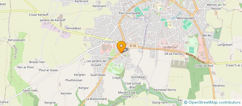 localisation de l'entreprise GUINIC à LE FOLGOET