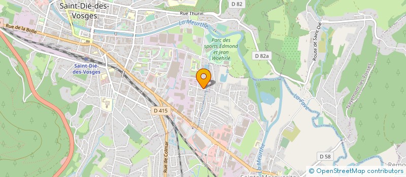 localisation de l'entreprise GUIOT à SAINT-DIE-DES-VOSGES