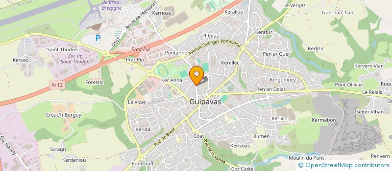 localisation de l'entreprise GUIP BOUTIK  GUIPAVAS