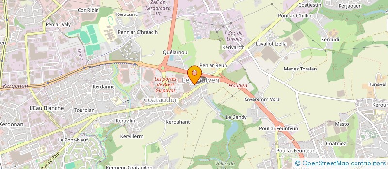 localisation de l'entreprise GUIPAVARTE  GUIPAVAS