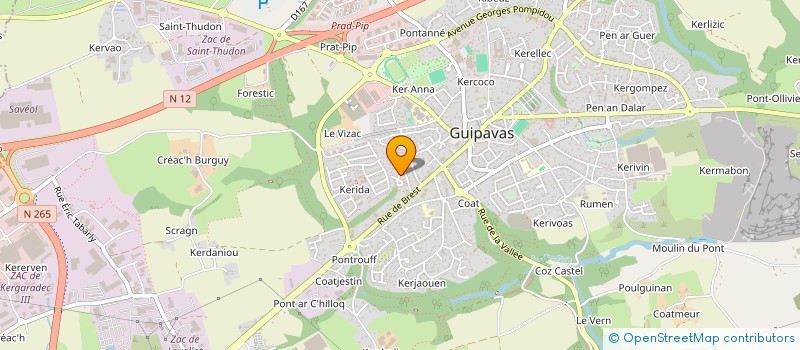 localisation de l'entreprise GUIPAVAS ANIMATION  GUIPAVAS