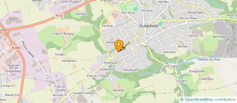 localisation de l'entreprise GUIPAVAS AUTOMOBILES à GUIPAVAS