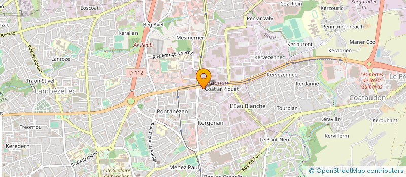 localisation de l'entreprise GUIPAVAS CARROSSERIE à BREST