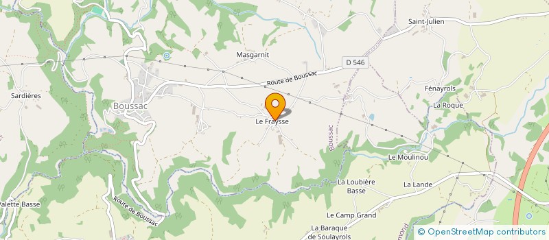 localisation de l'entreprise GUIRAUD CHARPENTES à BOUSSAC