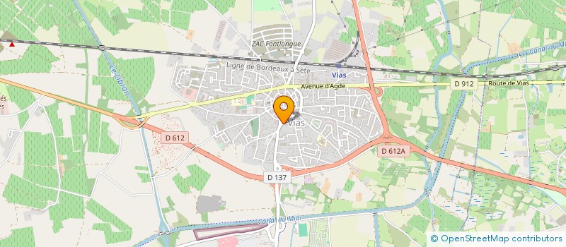 localisation de l'entreprise GUIRAUD GUIRAUD  VIAS