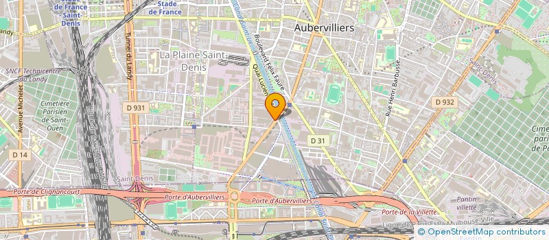 localisation de l'entreprise GUIRAUD METAL à AUBERVILLIERS