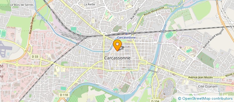 localisation de l'entreprise GUIRAUD ROBVEILLE à CARCASSONNE