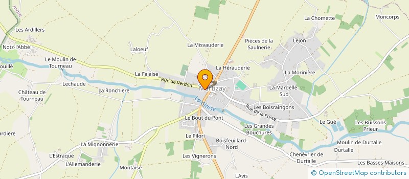 localisation de l'entreprise GUIROAR à MARTIZAY