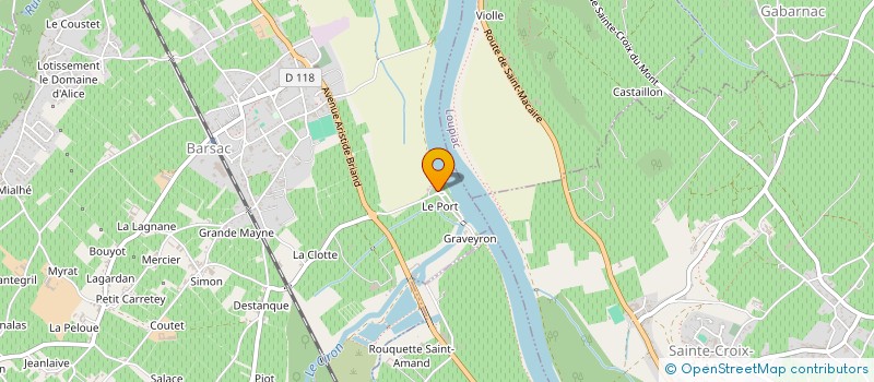 localisation de l'entreprise GUIRON  BARSAC