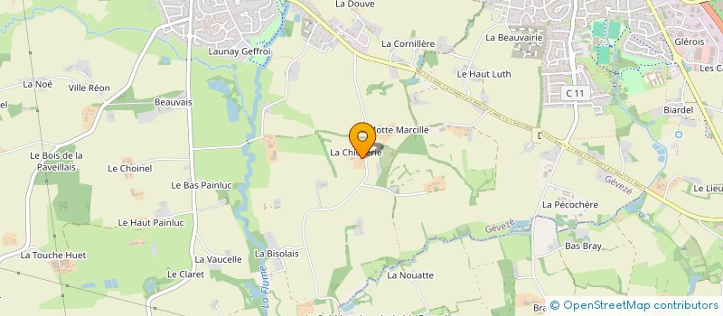 localisation de l'entreprise GUIRUE  GEVEZE