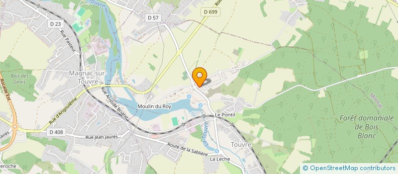 localisation de l'entreprise GUITARE ANGOULEME SERVICES  TOUVRE