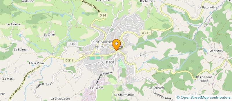 localisation de l'entreprise GUITARE ET TINTAMARRES  SAINT-MARTIN-EN-HAUT