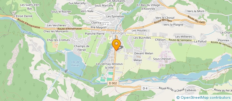 localisation de l'entreprise GUITARED à TANINGES
