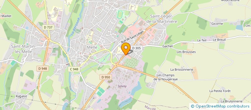 localisation de l'entreprise GUITON JF ET SIMMONET D à MELLE