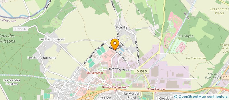 localisation de l'entreprise GUITTARD HOLDING à DREUX