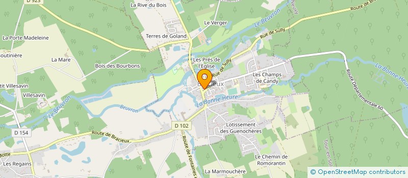 localisation de l'entreprise GUITTON à BRACIEUX