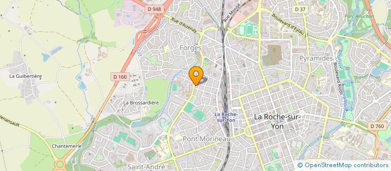 localisation de l'entreprise GUITTON/GUITTONNEAU à LA ROCHE-SUR-YON
