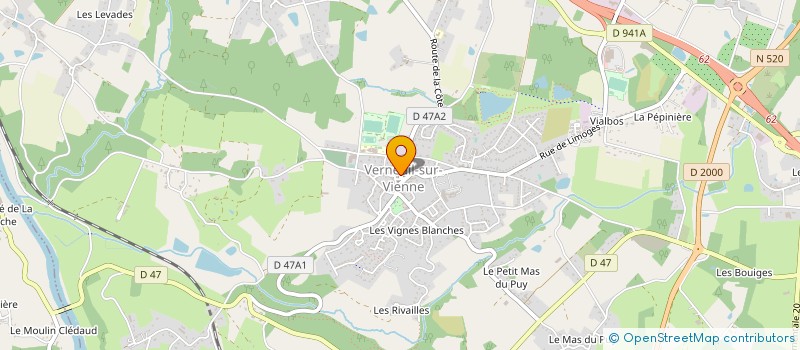 localisation de l'entreprise GUITTON MECANIQUE à VERNEUIL-SUR-VIENNE