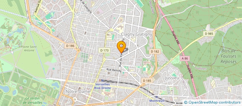 localisation de l'entreprise GUITTON Y ET CAPESTAN H à VERSAILLES