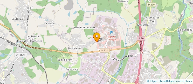 localisation de l'entreprise GUIVADE à LIMOGES